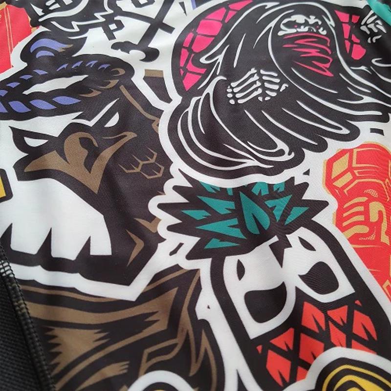 PRIDE OR DIE ''Stickers' RASHGUARD - BLACK